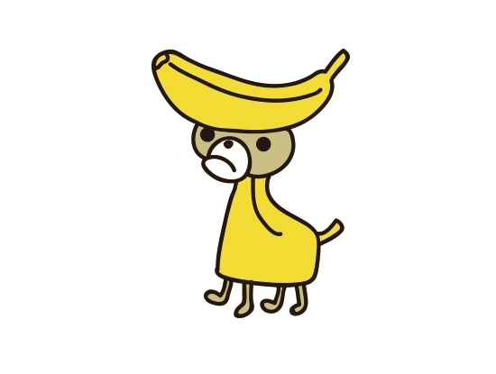 バナナで一発芸 野良猫キャラクター キャラクター 制作ならキャラック