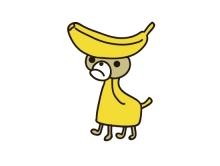 バナナで一発芸！野良猫キャラクター